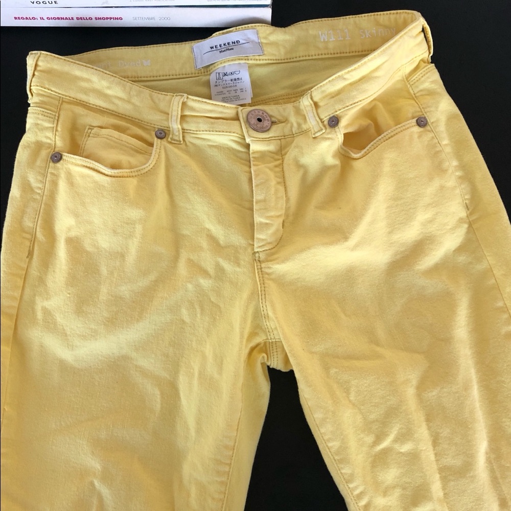 Spring yellow Max Mara Weekend jeans size 4